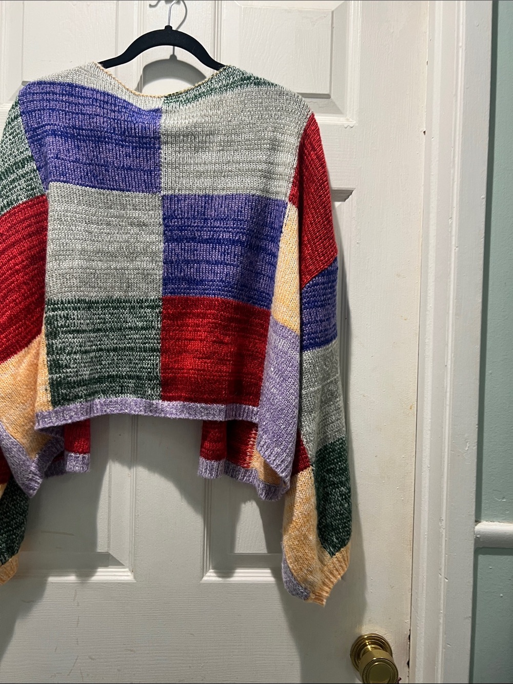 Gilded Intent Multicolor Patchwork Open-Front Cardigan - Picture 7 of 9